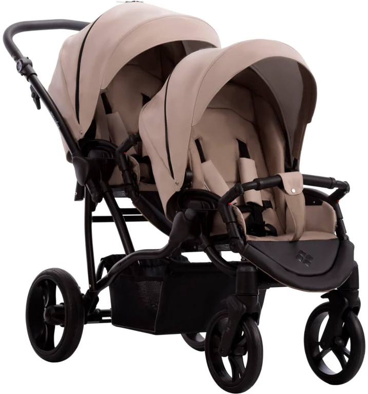 Коляска 2 в 1 для двійні Bebetto B 42 PRO (24) чорний